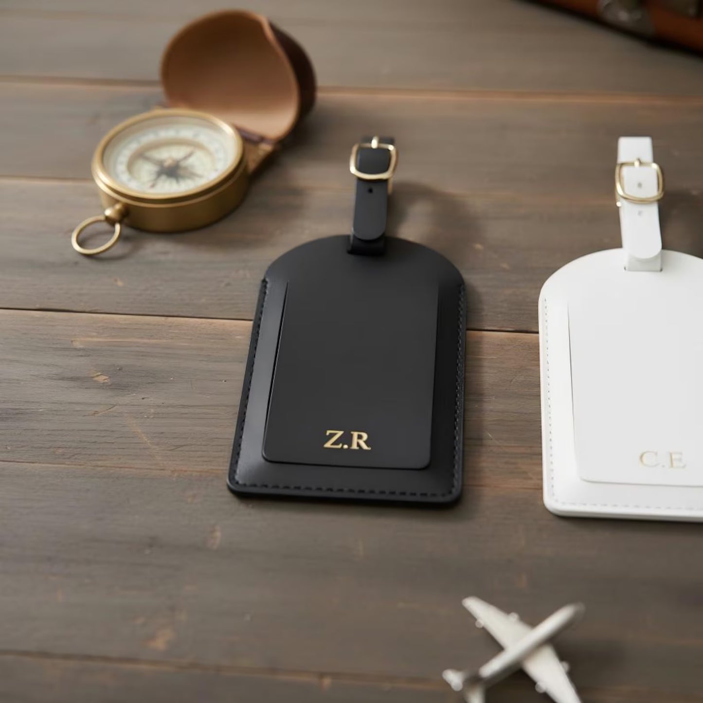 Luggage Tag, Travel Accessory, Custom Vegan Leather Suitcase Tag, Bridesmaid Gift, Wedding Favor