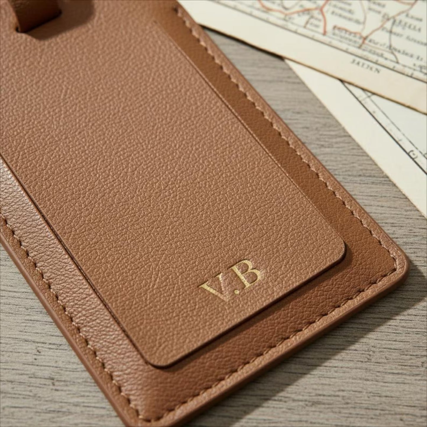 Luggage Tag, Travel Accessory, Custom Vegan Leather Suitcase Tag, Bridesmaid Gift, Wedding Favor